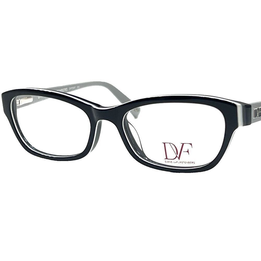 NEW Diane von Furstenberg DVF 5047 001 Black & Gray Eyeglasses Frames 50-17-135